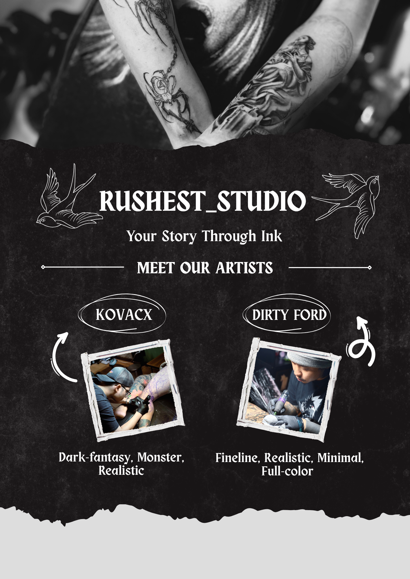 Custom Blackwork — Rushest Studio